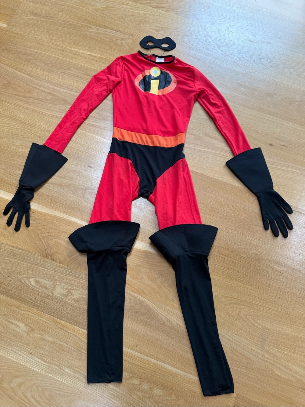 Women’s Red Superhero Costume Bodysuit with Black Accents- Incredibles